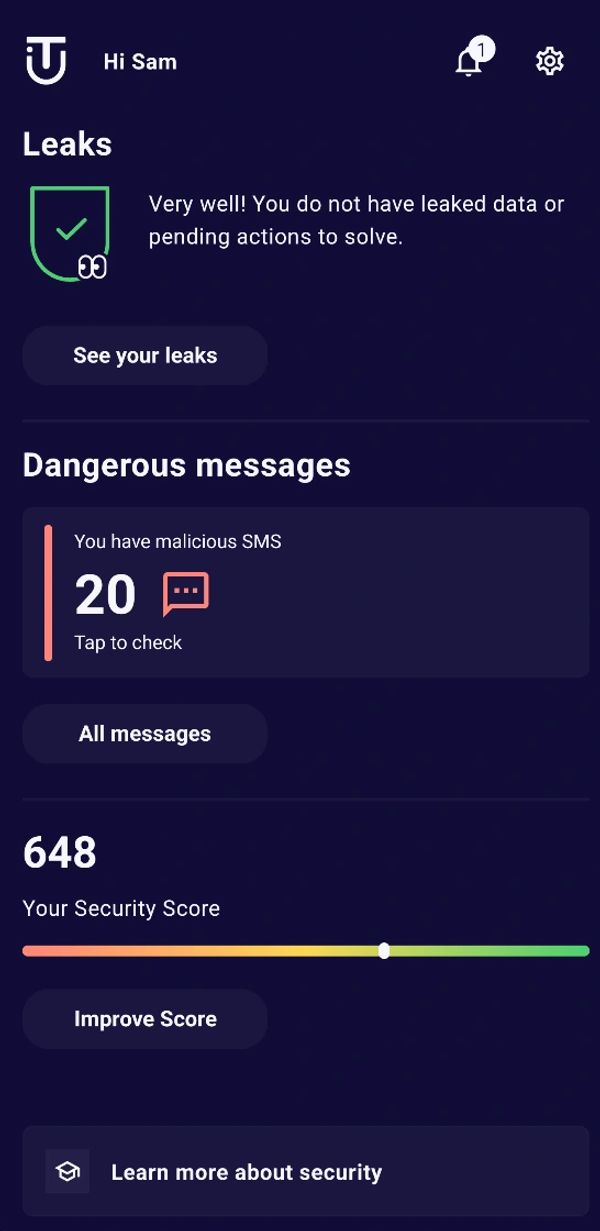 iTellyou app dashboard
