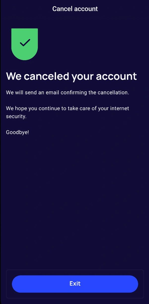 iTellyou cancellation reason selection